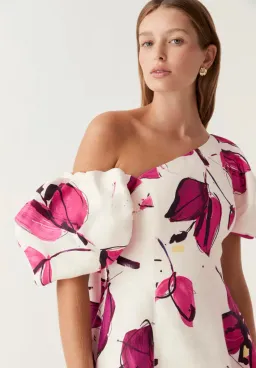 Aje Arista Tulip Sleeve Midi Dress Floral Size 6 for rent on The Volte - image 4