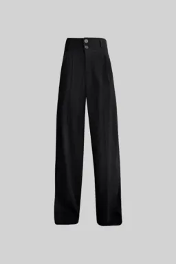 Sierra Darien Cut Out Shoulder Jacket and High Waist Loose Pants Set Black Size M / AU 10 for rent on The Volte - image 9