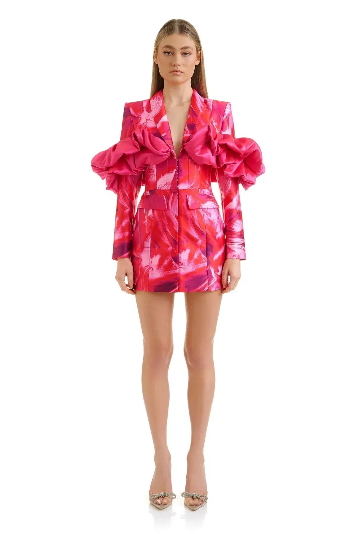 Eliya The Label Stella Blazer Mini Dress Pink Size L / AU 12 - Image 1