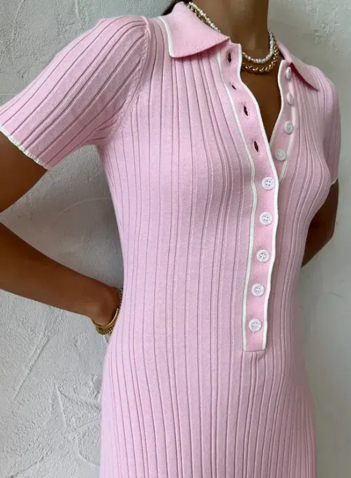 Anna Quan Penelope Midi Dress Marshmallow Pink Size 10 - Image 5