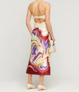 Alemais Luca Corset Midi Dress Multi Colour Size 12 for rent on The Volte - image 2