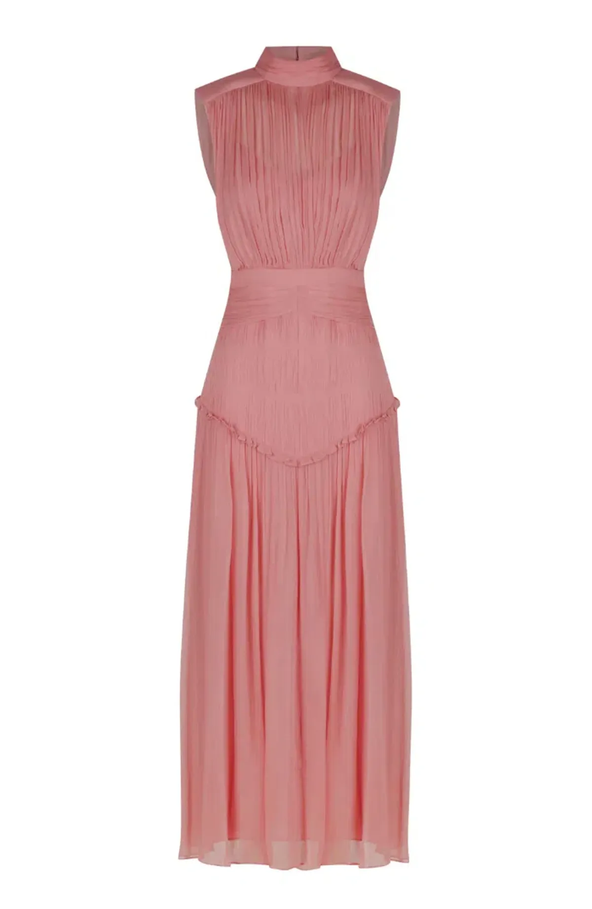 Shona Joy Lauren High Neck Midi Dress Blush Size 6 - Image 7