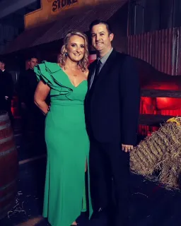 Sheike High Society One Shoulder Dress in Green Size 12 for rent on The Volte - image 2