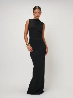 Effie Kats Verona Gown Black Size S / AU 8 for rent on The Volte - image 1