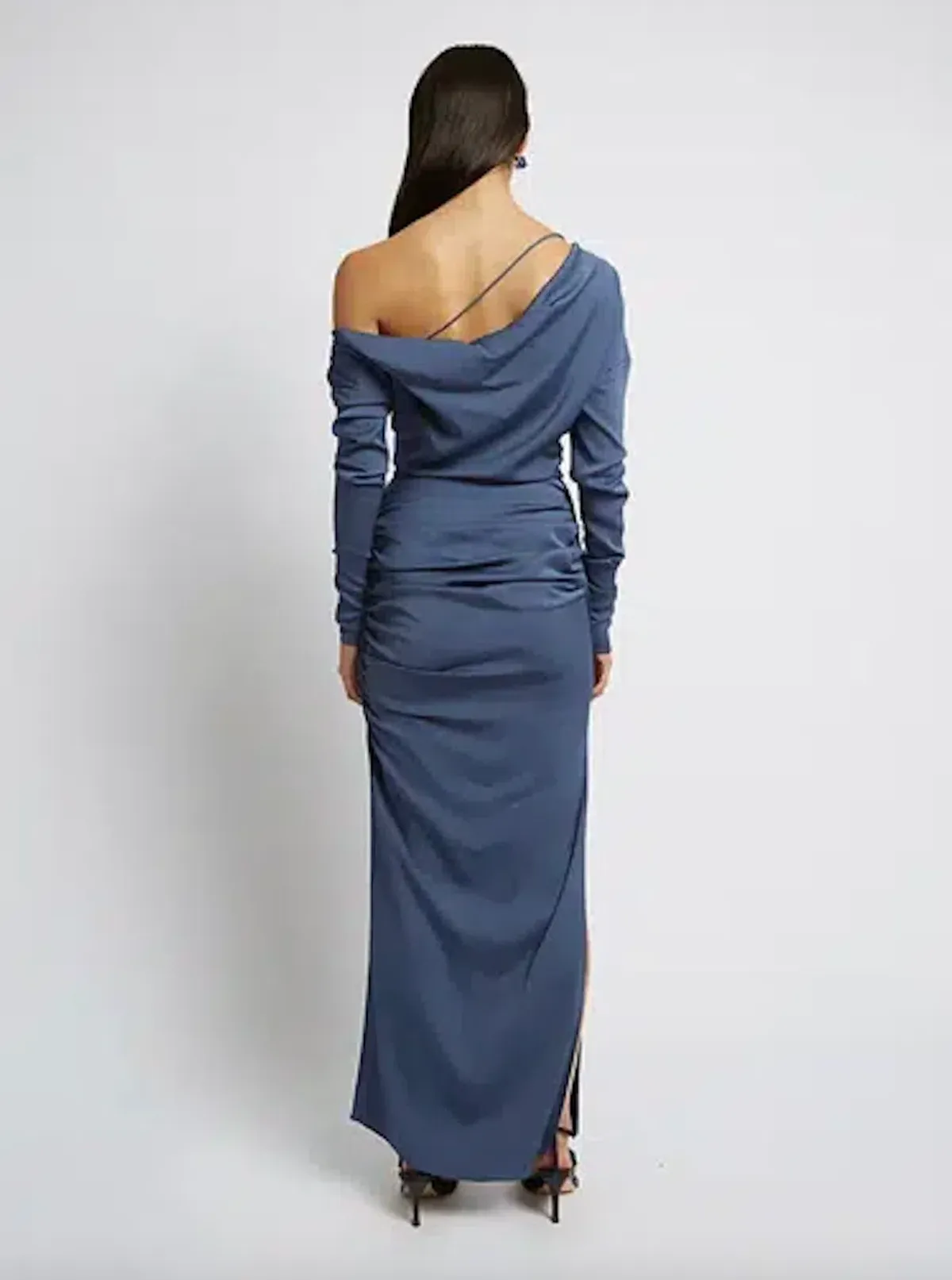 Christopher Esber Multi Gather Column Dress Denim Size 4 - Image 2