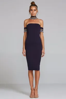 Eliya the Label Amrah Dress Navy Size  for rent on The Volte - image 1