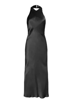 Silk Laundry Halter Dress Black Size 8 for rent on The Volte - image 4