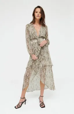 SHEIKE Mercy Dress Soft snake skin print size 6 for rent on The Volte - image 1