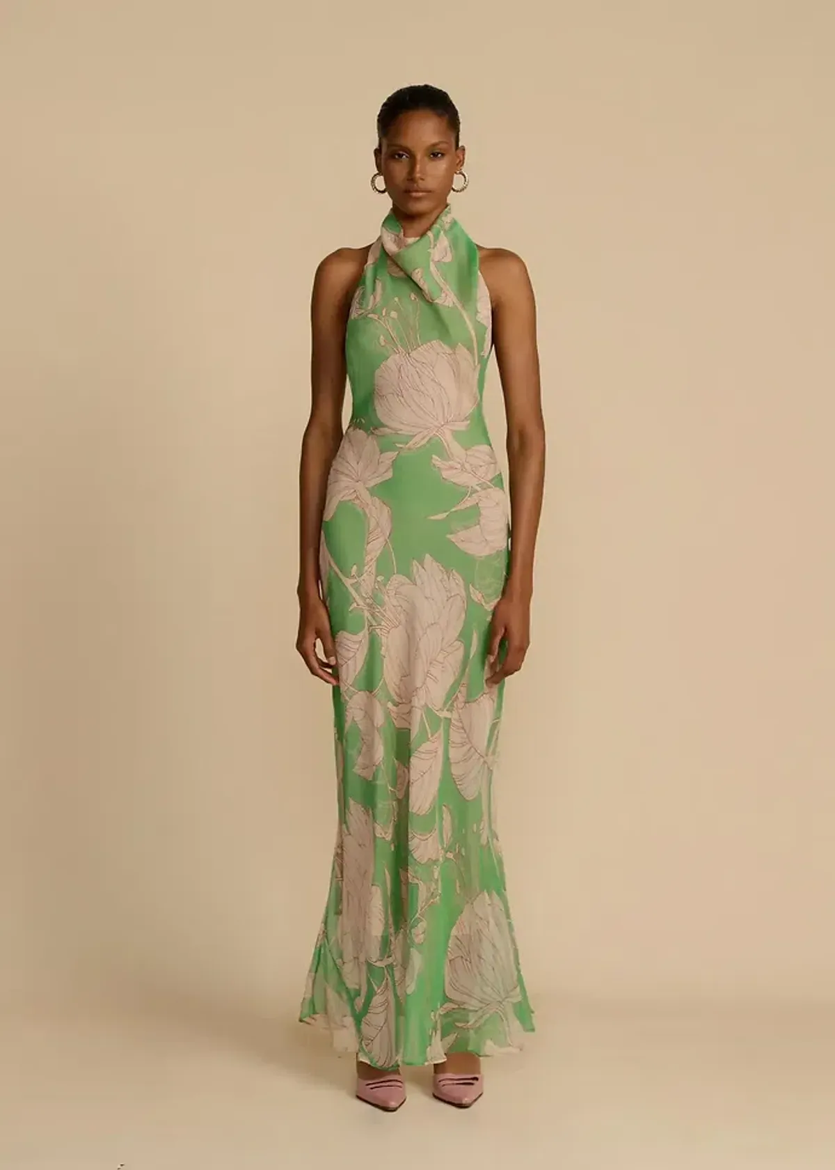 Arcina Ori Josefine Dress Green Floral Size Small/ AU 8 - Image 1