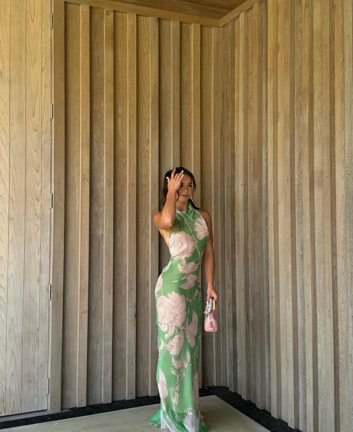 Arcina Ori Josefine Dress Green Floral Size 8 - Image 2