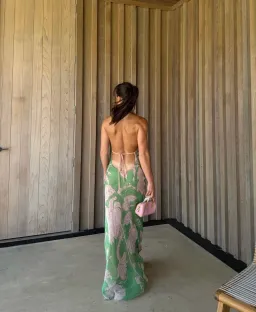 Arcina Ori Josefine Dress Green Floral Size 8 for rent on The Volte - image 3