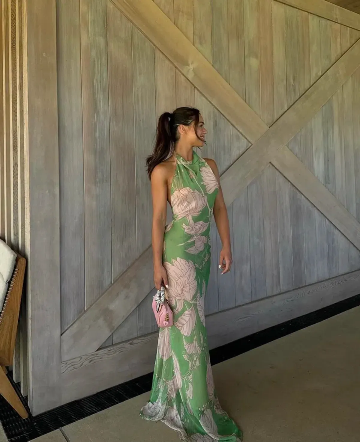 Arcina Ori Josefine Dress Green Floral Size 8 - Image 4