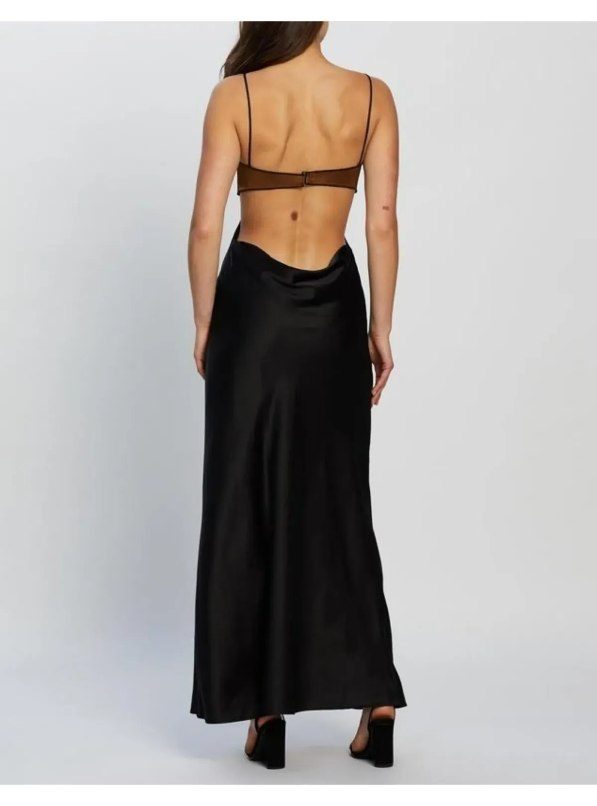 Bec & Bridge Agatha Cut Out Midi Dress Black/Copper Size AU 6 - Image 2