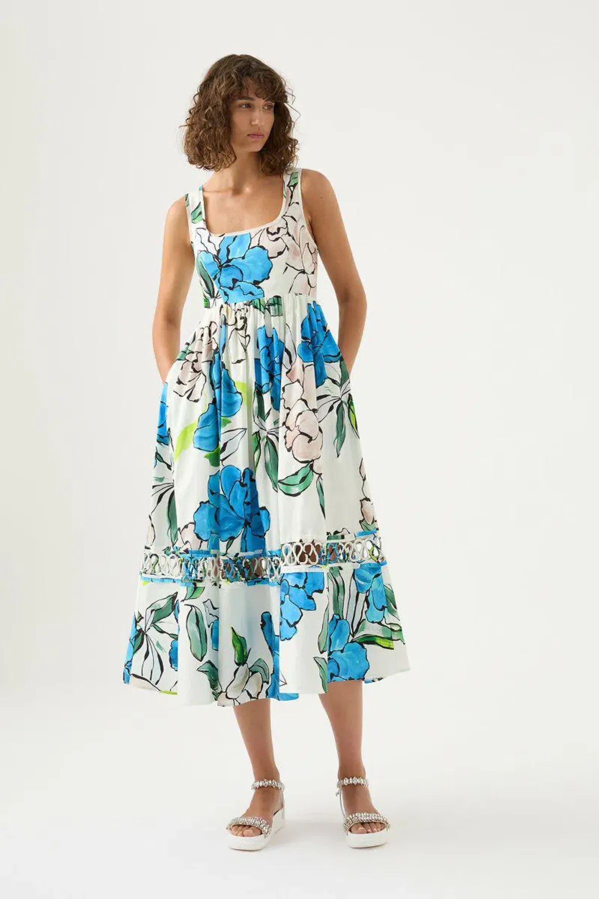 Aje Erika Cut Out Midi Dress in Cool Camellia Size 8 - Image 1