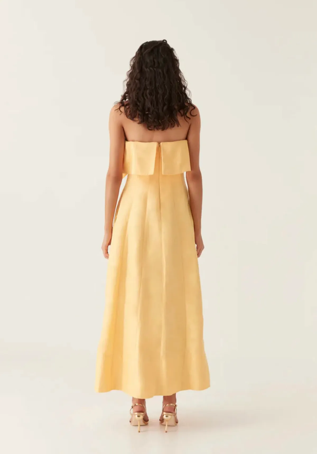 Aje Shallows Strapless Gown Marigold Yellow Size 10 - Image 3