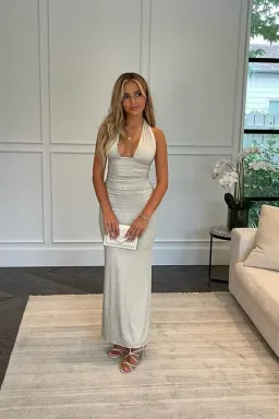 Deconduarte Astor Gown in Premium Glitter Ivory Size 8 for rent on The Volte - image 1