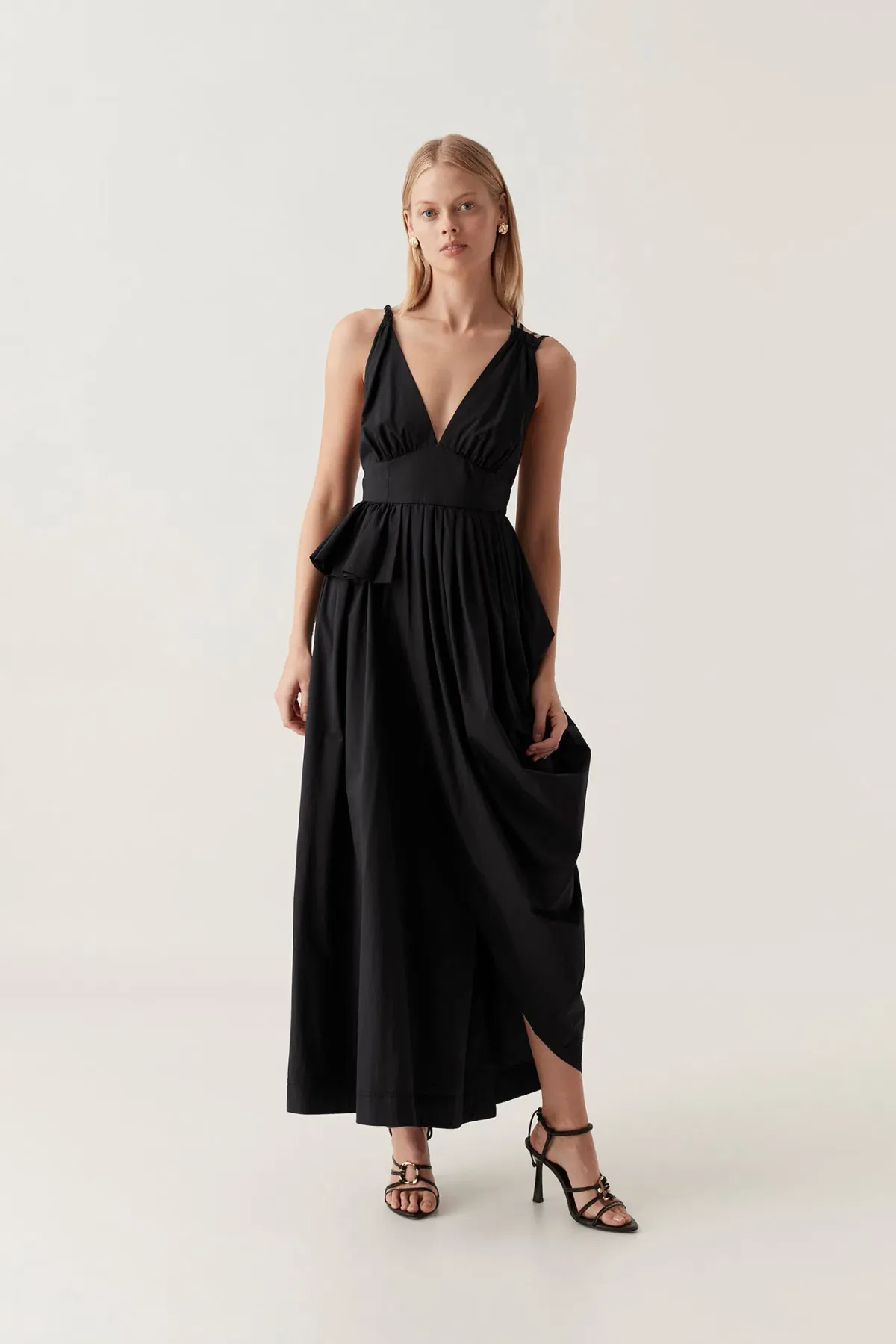 Aje Eliza Asymmetric Dress Black Size 6 - Image 1