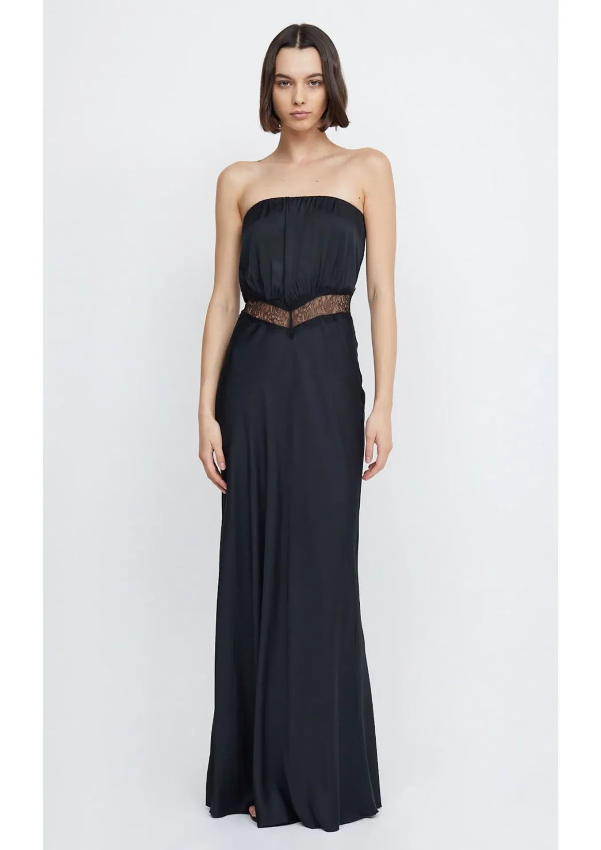 Bec & Bridge Spencer Lace Strapless Maxi Dress Black Size M / AU 10 - Image 1