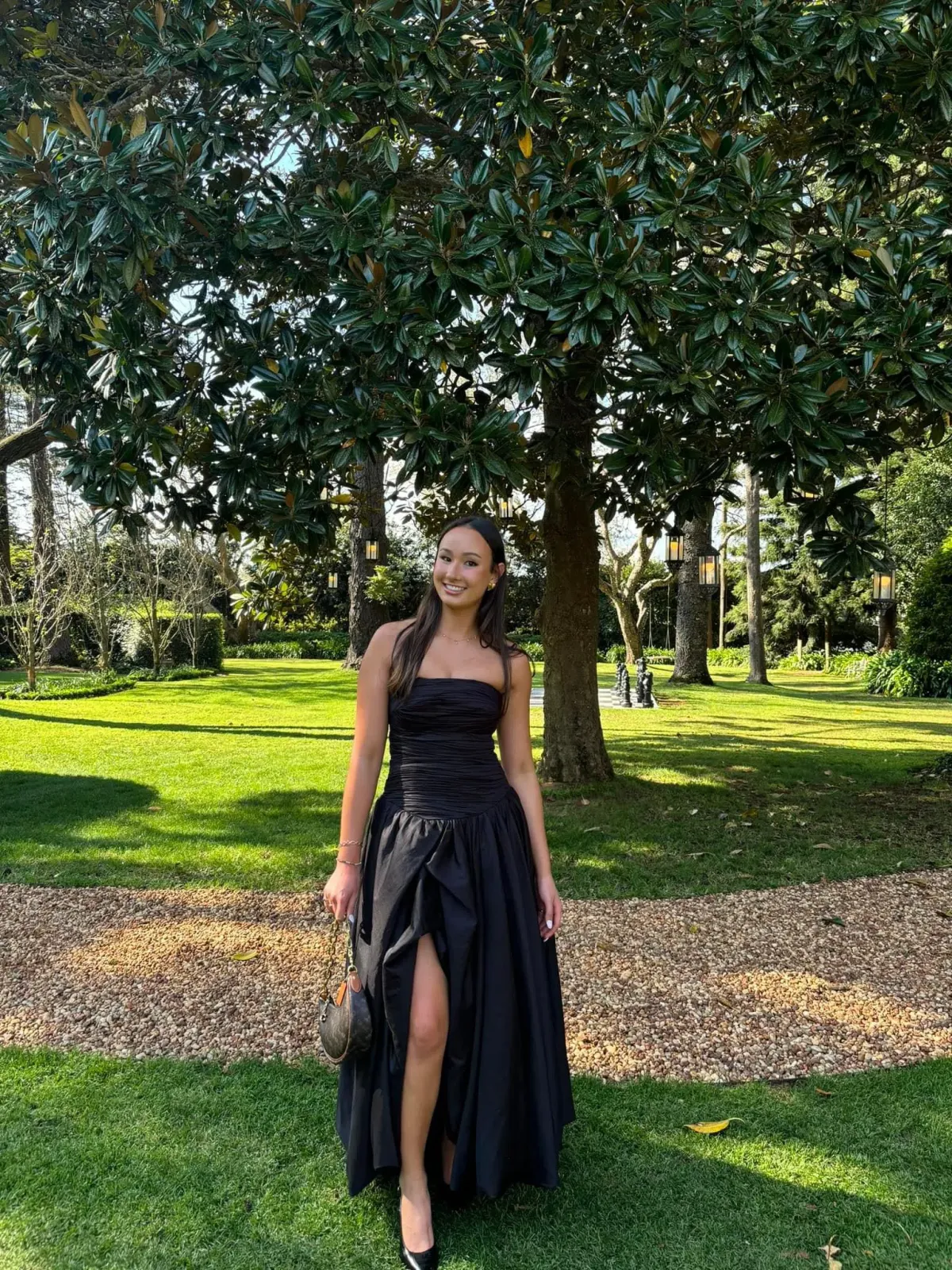 Aje Violette Bubble Hem Dress Black Size 8 - Image 1