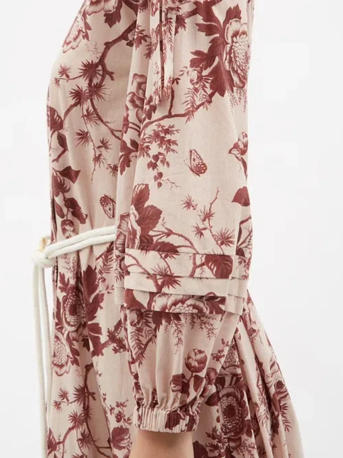 Alemais Heather Tie Shoulder Midi Dress Floral Size AU 6 - Image 4