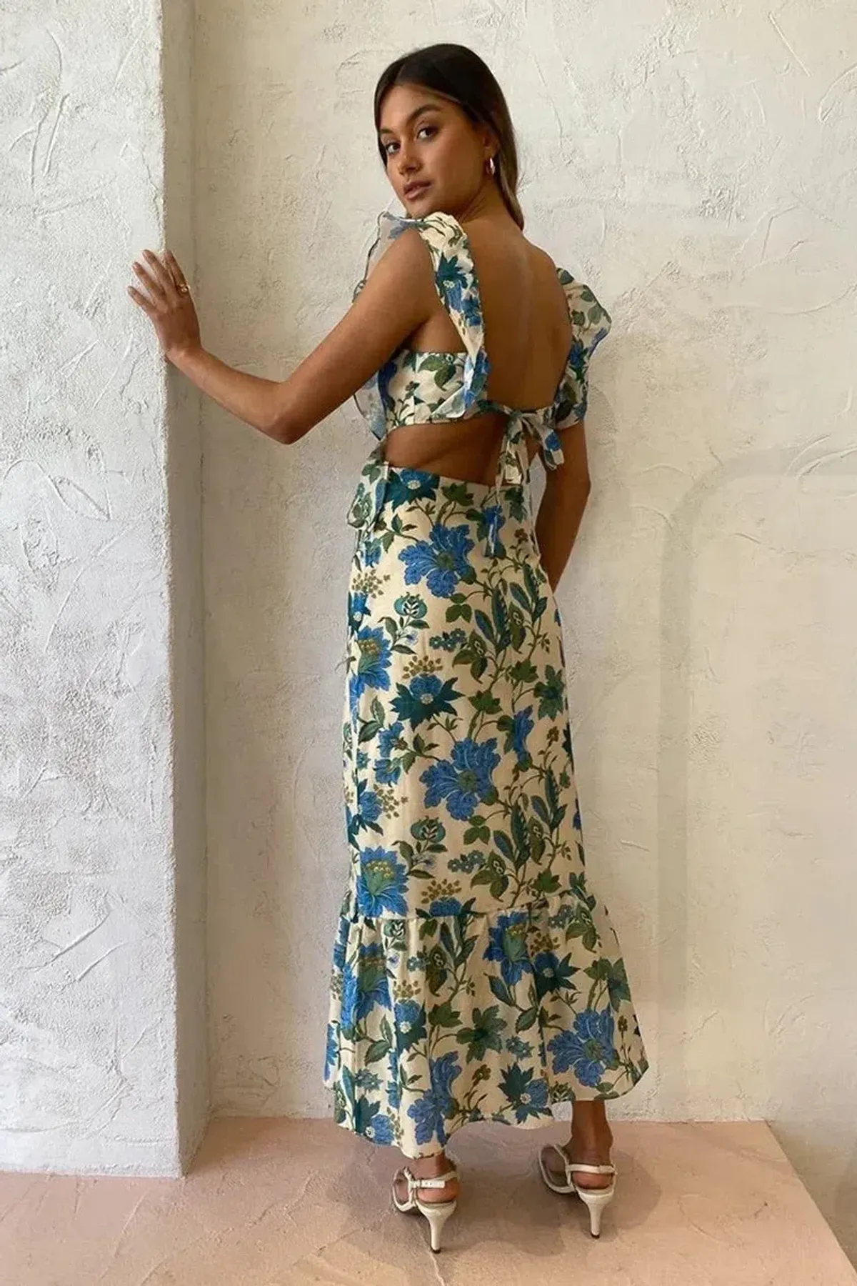 Sir the Label Celia Frill Midi Dress Marguerite Floral Print Size 6 - Image 3