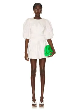 Aje Tidal Tucked Mini Dress Ivory Size 4 for rent on The Volte - image 1