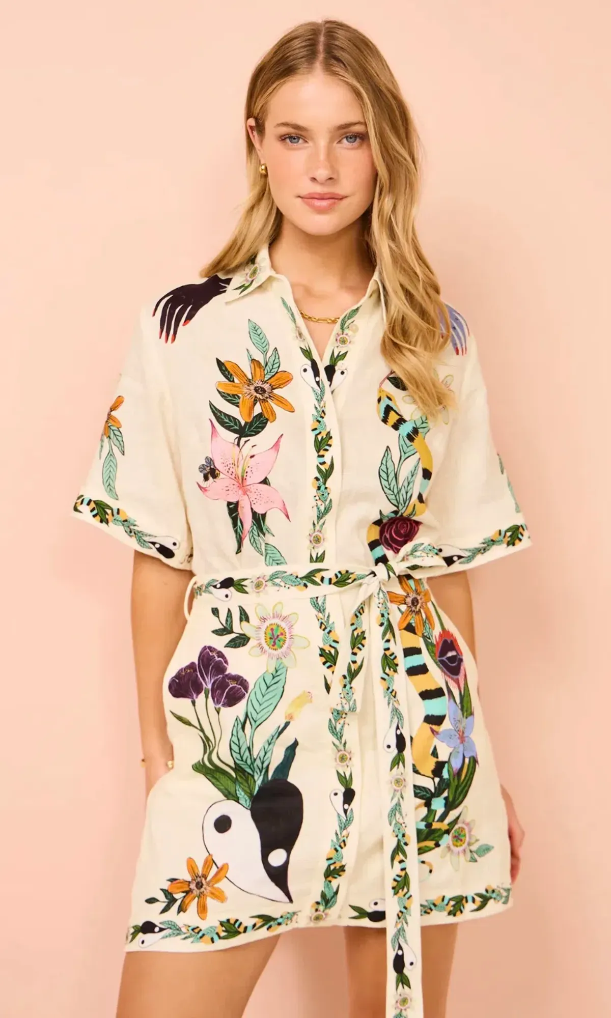 Alemais Meagan Mini Dress Print Size 6 - Image 2