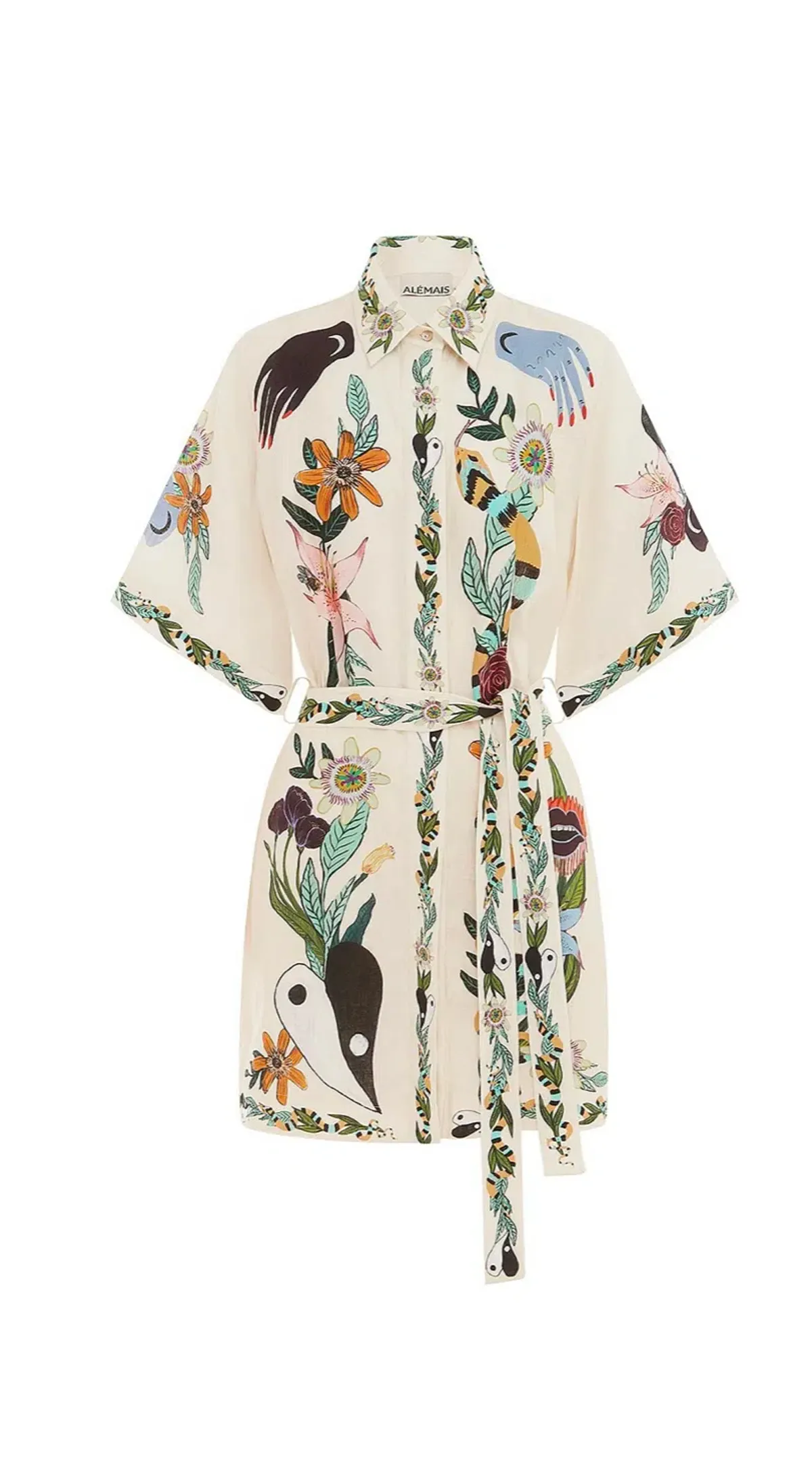 Alemais Meagan Mini Dress Print Size 6 - Image 5