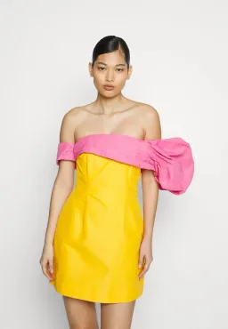Rachel Gilbert Manuela Dress Yellow/Pink Size 8 for rent on The Volte - image 4