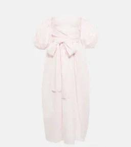 Cecilie Bahnsen Joel Cotton Poplin Midi Dress Pink Size 8 for rent on The Volte - image 4
