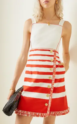 Zimmermann Postcard Striped Cotton Mini Dress Print Size 1/AU 10 for rent on The Volte - image 2