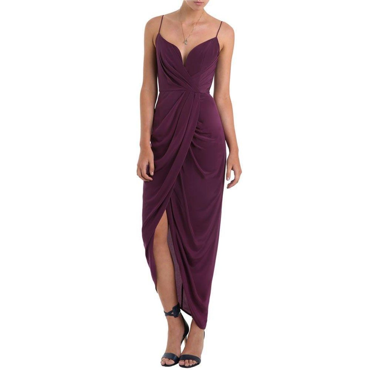 Zimmermann Silk Plunge Long Dress in Plum Size 8 - Image 1
