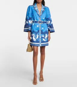 Zimmermann High Tide Mini Shirtdress Blue Sailboats Size 0/AU 8 for rent on The Volte - image 1