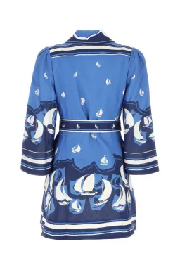 Zimmermann High Tide Mini Shirtdress Blue Sailboats Size 0/AU 8 for rent on The Volte - image 4
