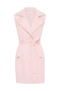 Aje Soft Pink Utility Mini Dress Blush Size 12 for rent on The Volte - image 4