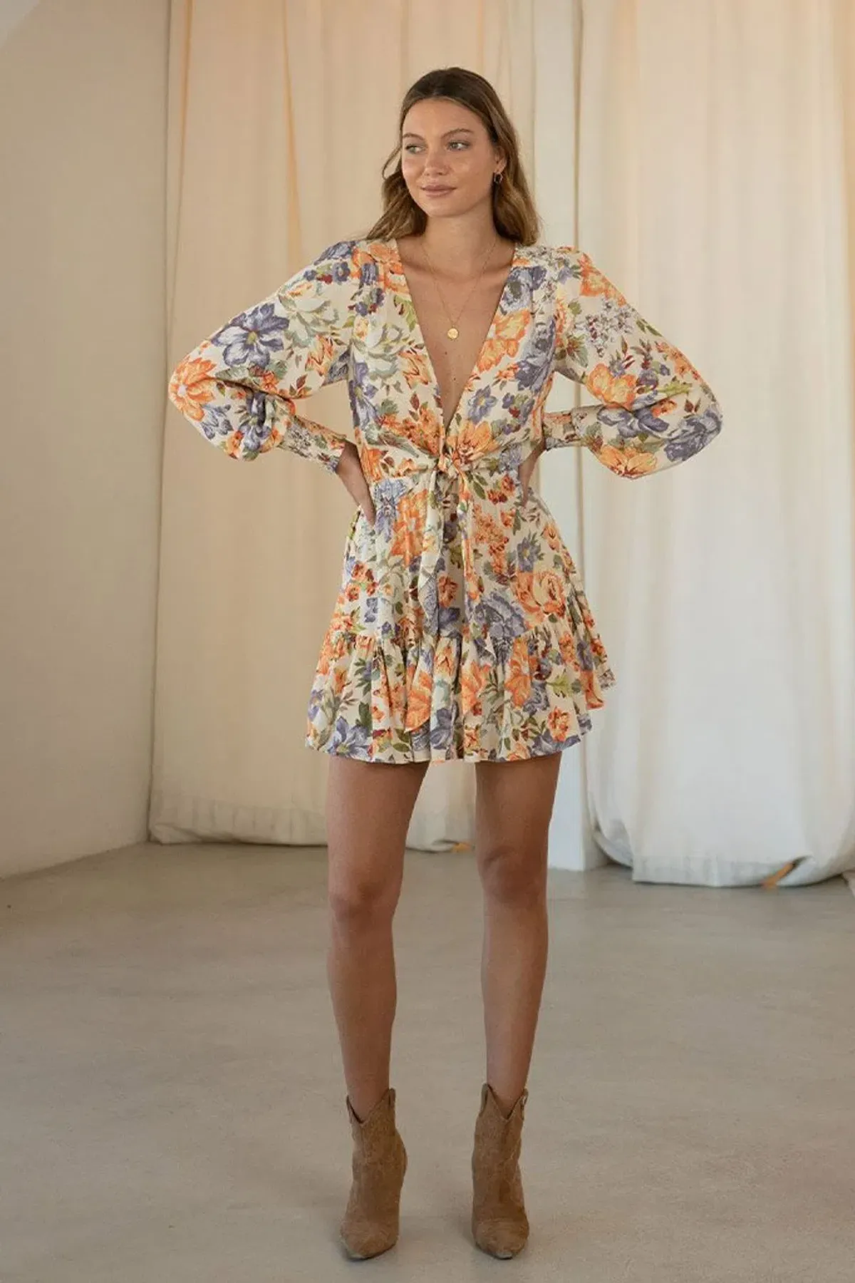 Kivari Aster Mini Dress Floral Size XS/Au 6 - Image 1