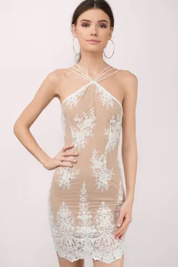 Winona Belle Lace Multi Strap Bodycon Dress in White Size 8 for rent on The Volte - image 3