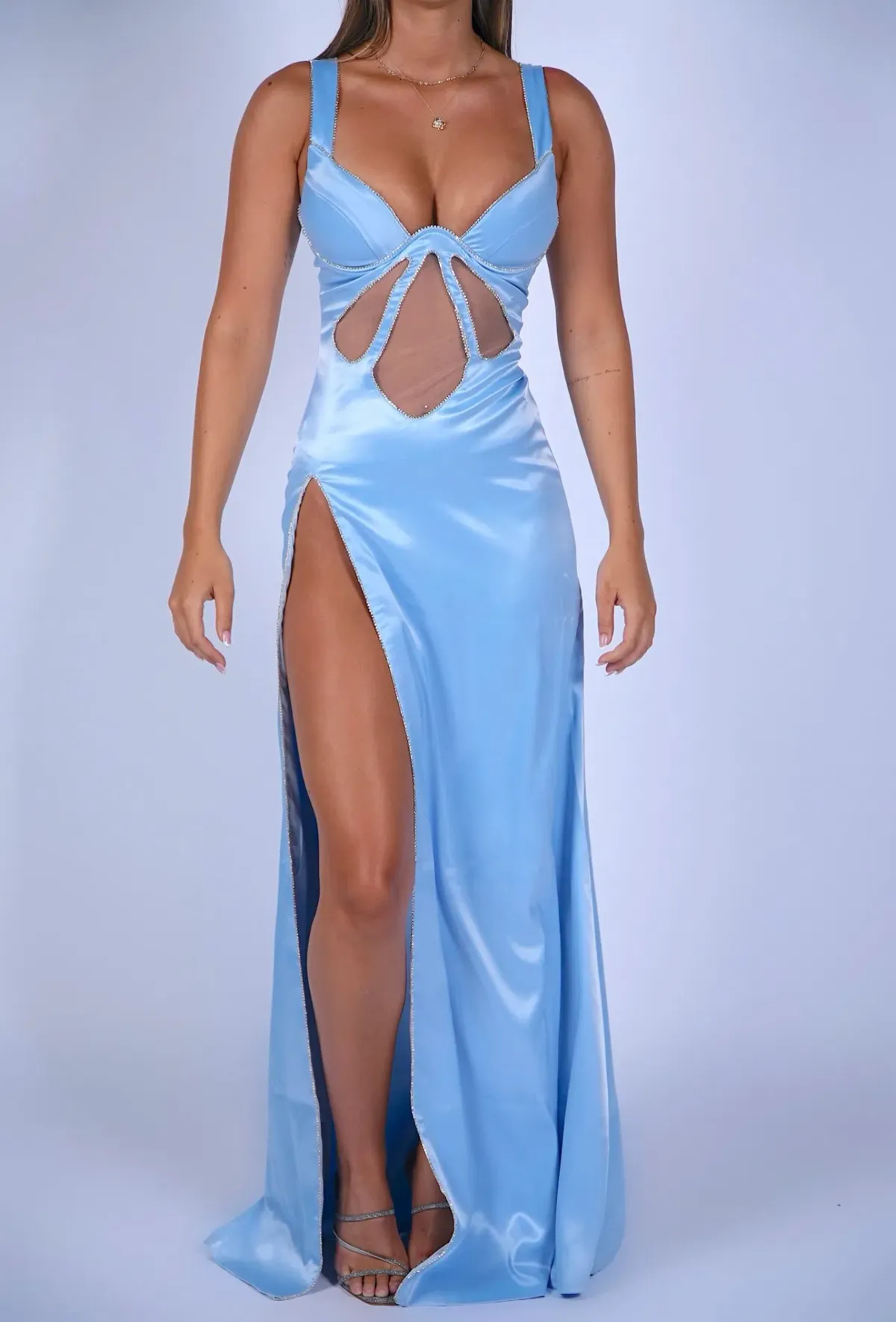 Alamour The Label Sasha Blue Dress Blue Size XS/Au 6 - Image 2