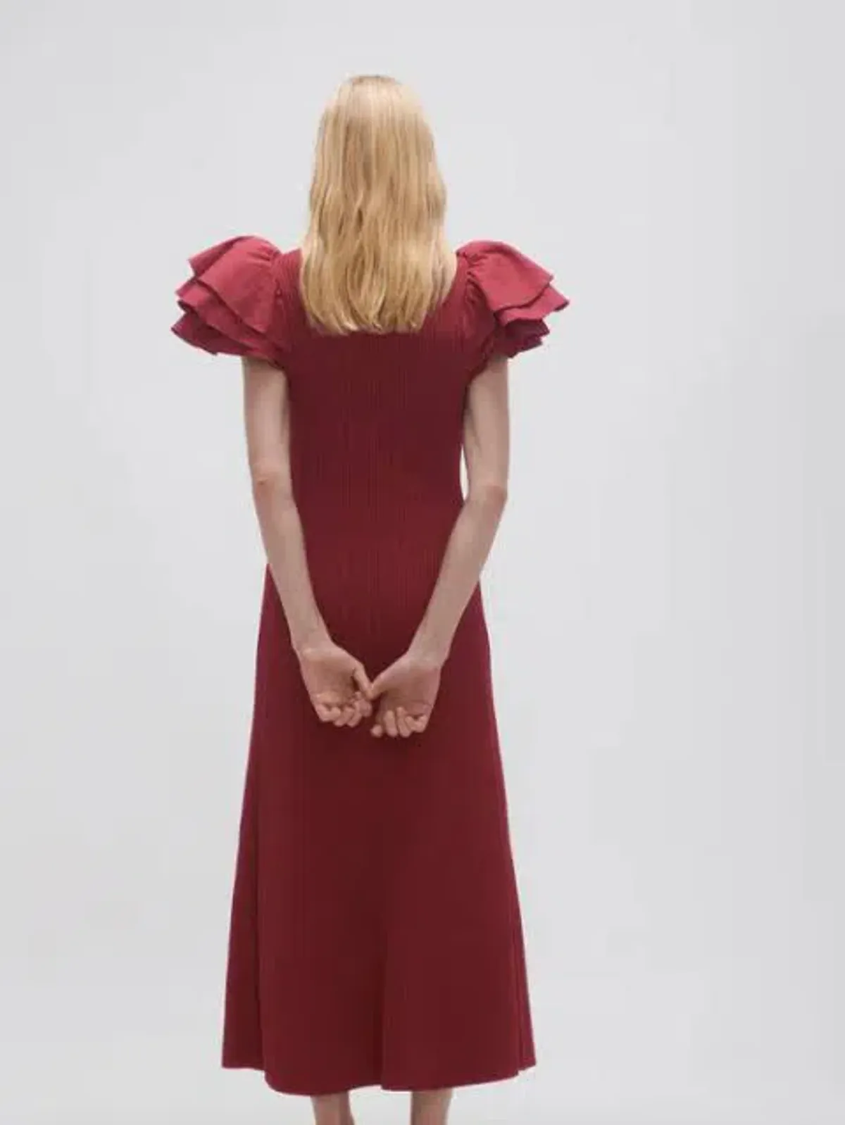 Aje Questa Dress Mahogany Red Size 10 - Image 2