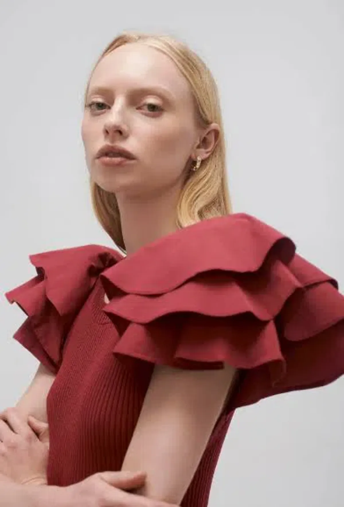 Aje Questa Dress Mahogany Red Size 10 - Image 3