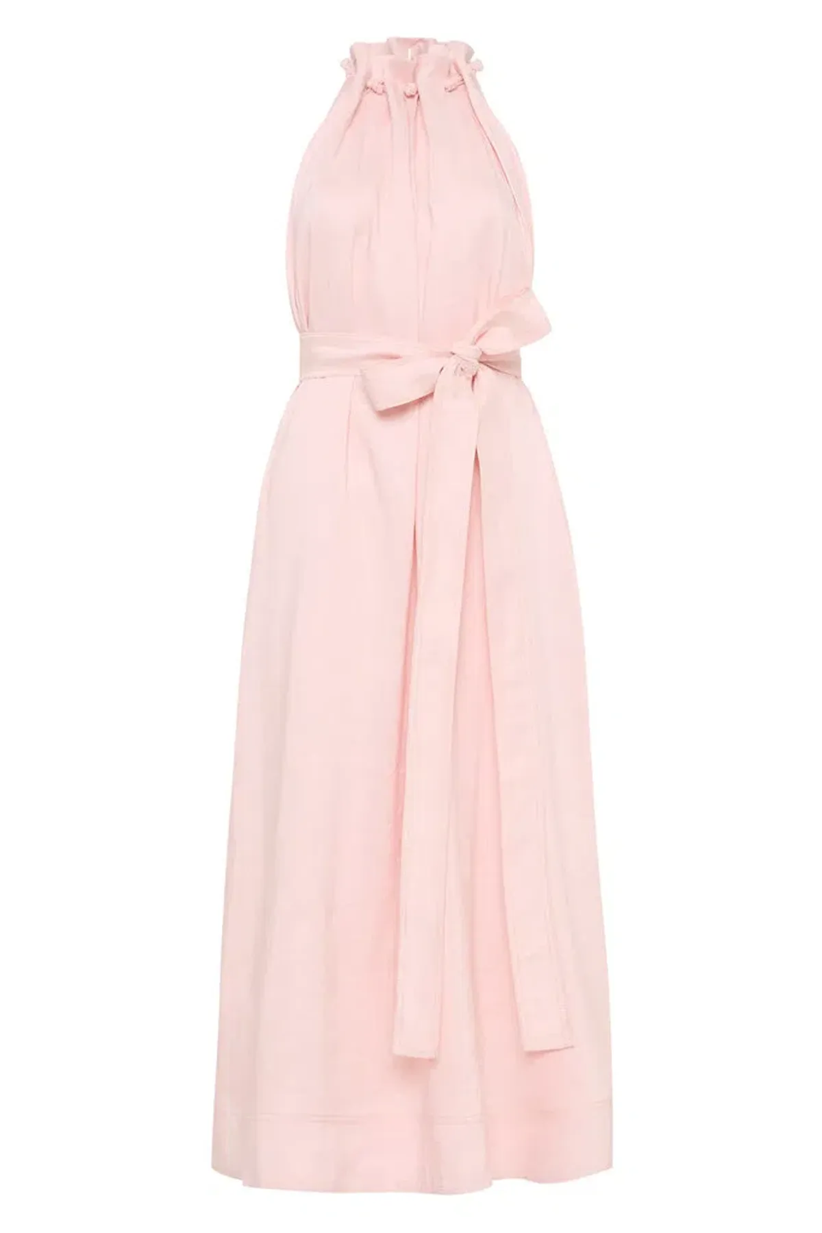 AJE Mariel Trapeze Midi Dress Soft Pink Size 8 - Image 7