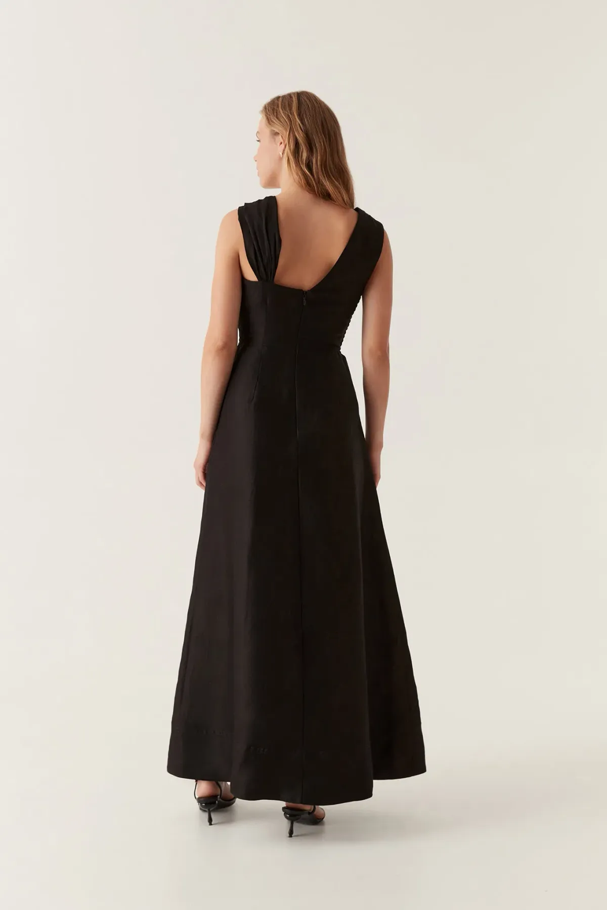 Aje Electra Scrunch Midi Dress Black Size 12 - Image 2