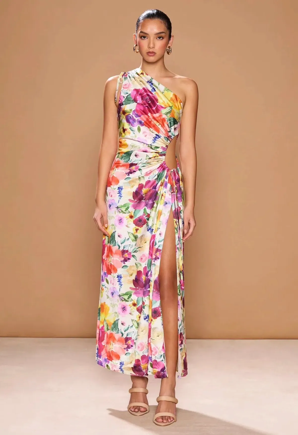 Sonya Moda Nour Midi Dress Multi Floral Size 8 - Image 1