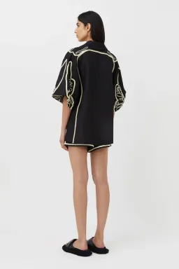 Camilla and Marc Lanza Shirt and Shorts Set Black Size 8 for rent on The Volte - image 2