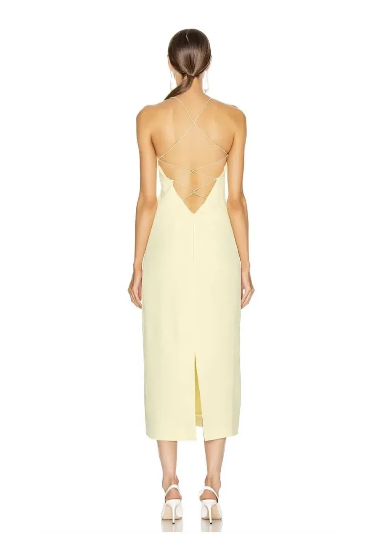 Dion Lee Floating Coil Slip Dress Yellow Size 8 - Image 2