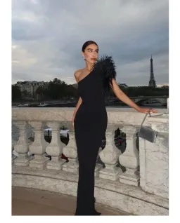 Rachel Gilbert Elcie Gown Black Size 8 for rent on The Volte - image 4