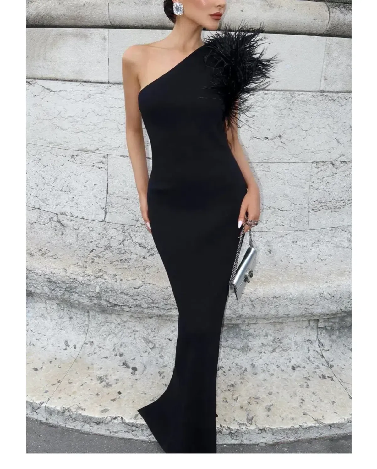 Rachel Gilbert Elcie Gown Black Size 8 - Image 3