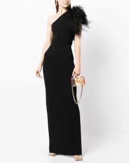 Rachel Gilbert Elcie Gown Black Size 8 for rent on The Volte - image 1