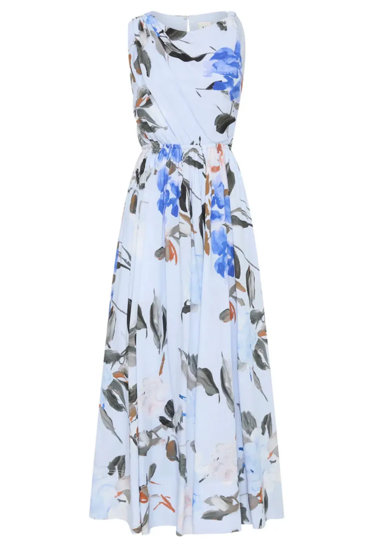 Aje Abbey Twisted Midi Dress in Divine Orchid Floral Size 16 - Image 4