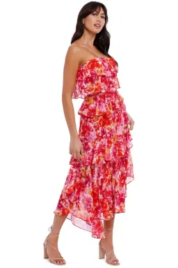 Misa LA Luciana Midi Dress Floral Size 12 for rent on The Volte - image 4